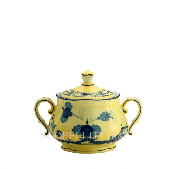 GINORI 1735 Sugar 볼 With Lid 오리엔트E Italiano Citrino Ginori 1735 Sugar Bowl With Lid Oriente Italiano Citrino 01314