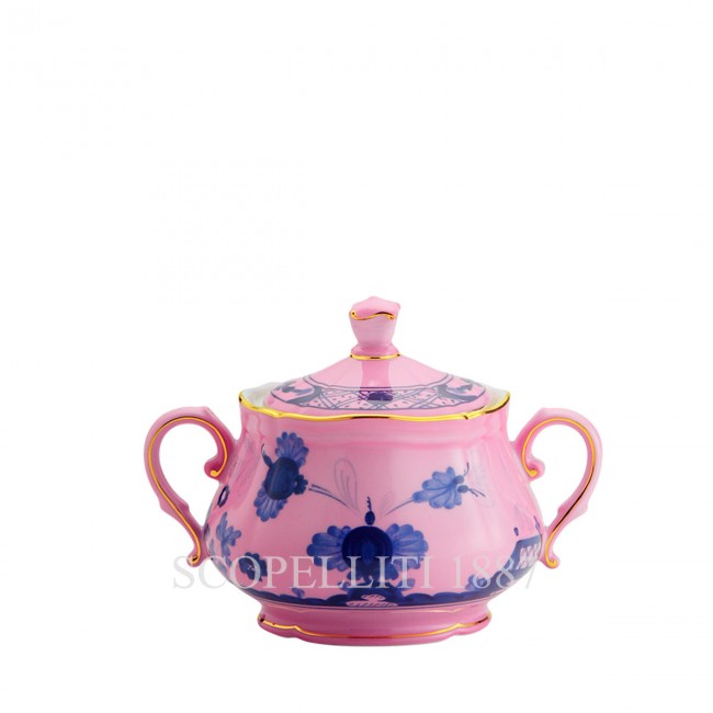 GINORI 1735 Sugar 볼 With Lid 오리엔트E Italiano Azalea Ginori 1735 Sugar Bowl With Lid Oriente Italiano Azalea 01311
