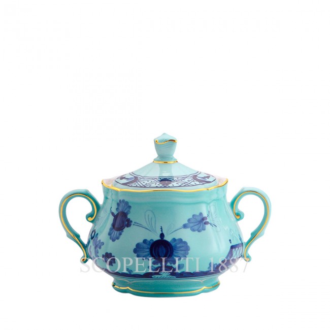 GINORI 1735 Sugar 볼 With Lid 오리엔트E Italiano Iris Ginori 1735 Sugar Bowl With Lid Oriente Italiano Iris 01310