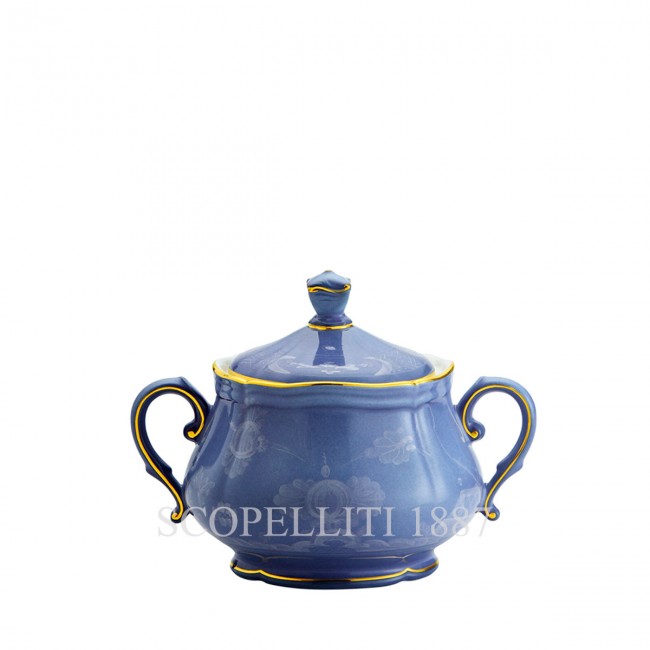 GINORI 1735 Sugar 볼 With Lid 오리엔트E Italiano Pervinca Ginori 1735 Sugar Bowl With Lid Oriente Italiano Pervinca 01309