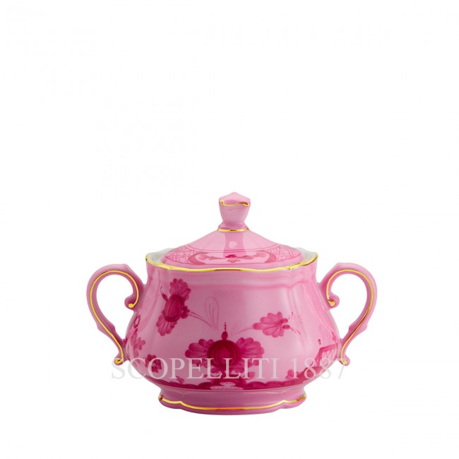 GINORI 1735 Sugar 볼 With Lid 오리엔트E Italiano Porpora Ginori 1735 Sugar Bowl With Lid Oriente Italiano Porpora 01308
