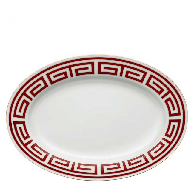 GINORI 1735 오발 플래터 라지 Labirinto Red Ginori 1735 Oval Platter Large Labirinto Red 01273