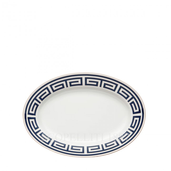 GINORI 1735 Flat 오발 플래터 Small Labirinto 블루 Ginori 1735 Flat Oval Platter Small Labirinto Blue 01268