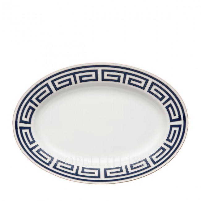 GINORI 1735 Flat 오발 플래터 라지 Labirinto 블루 Ginori 1735 Flat Oval Platter Large Labirinto Blue 01267