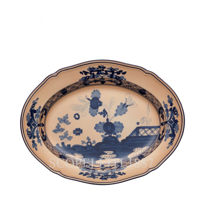 GINORI 1735 오발 플래터 Small 오리엔트E Italiano Cipria Ginori 1735 Oval Platter Small Oriente Italiano Cipria 01255