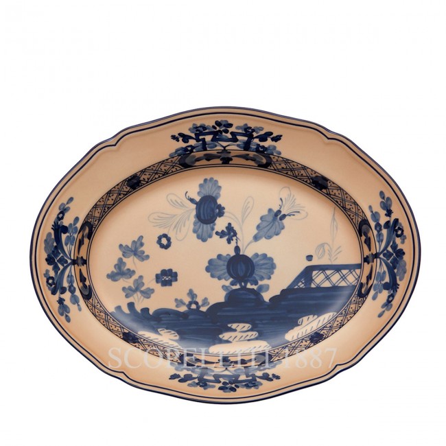 GINORI 1735 오발 플래터 라지 오리엔트E Italiano Cipria Ginori 1735 Oval Platter Large Oriente Italiano Cipria 01254