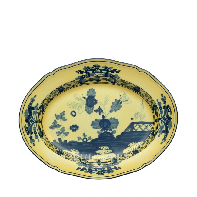 GINORI 1735 오발 플래터 Small 오리엔트E Italiano Citrino Ginori 1735 Oval Platter Small Oriente Italiano Citrino 01253