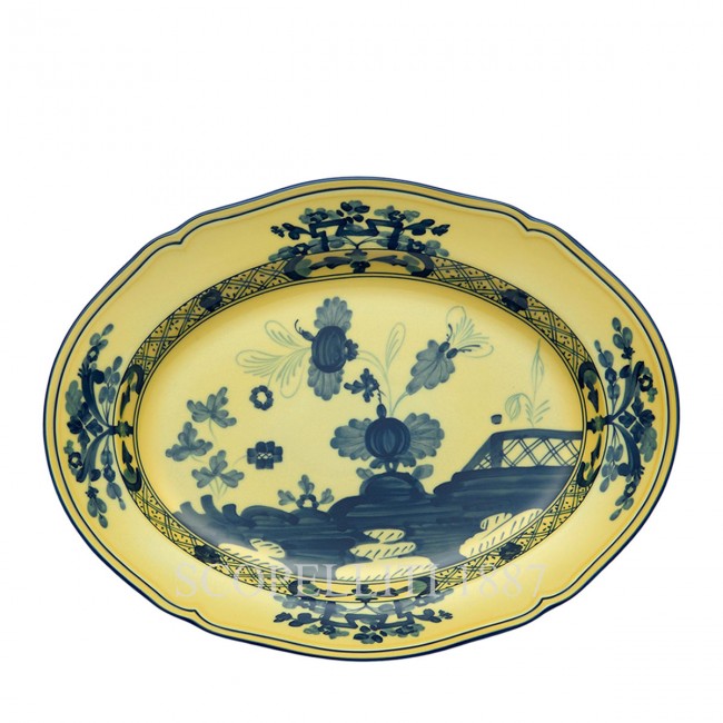 GINORI 1735 오발 플래터 라지 오리엔트E Italiano Citrino Ginori 1735 Oval Platter Large Oriente Italiano Citrino 01252