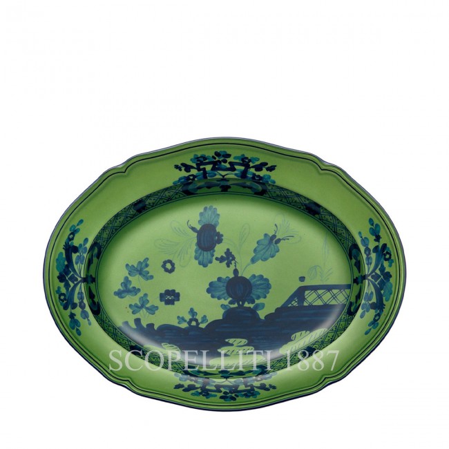 GINORI 1735 오발 플래터 Small 오리엔트E Italiano Malachite Ginori 1735 Oval Platter Small Oriente Italiano Malachite 01251