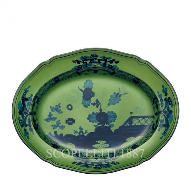 GINORI 1735 오발 플래터 라지 오리엔트E Italiano Malachite Ginori 1735 Oval Platter Large Oriente Italiano Malachite 01250