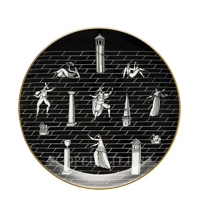GINORI 1735 Ginori Gio Ponti 접시 PASS에그IATA Archeologica 블랙 Ginori 1735 Ginori Gio Ponti Plate Passeggiata Archeologica Black 01181