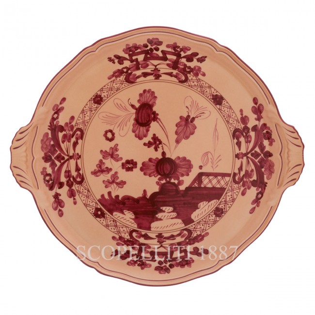 GINORI 1735 Round 케이크 접시 오리엔트E Italiano Vermiglio Ginori 1735 Round Cake Plate Oriente Italiano Vermiglio 01146