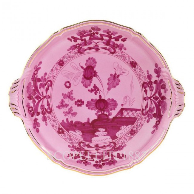 GINORI 1735 Round 케이크 접시 오리엔트E Italiano Porpora Ginori 1735 Round Cake Plate Oriente Italiano Porpora 01124