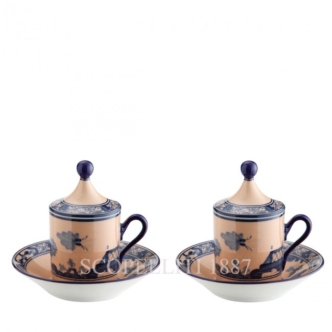 GINORI 1735 Tete a Tete Coffee Set 오리엔트E Italiano Cipria Ginori 1735 Tete a Tete Coffee Set Oriente Italiano Cipria 01050