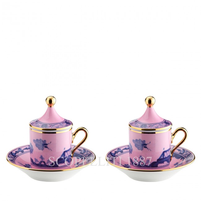 GINORI 1735 Tete a Tete Coffee Set 오리엔트E Italiano Azalea Ginori 1735 Tete a Tete Coffee Set Oriente Italiano Azalea 01046