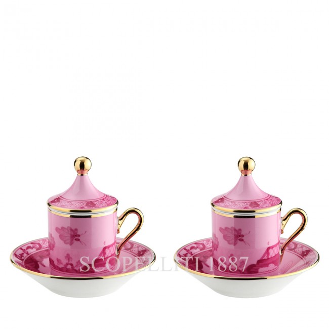 GINORI 1735 Tete a Tete Coffee Set 오리엔트E Italiano Porpora Ginori 1735 Tete a Tete Coffee Set Oriente Italiano Porpora 01044