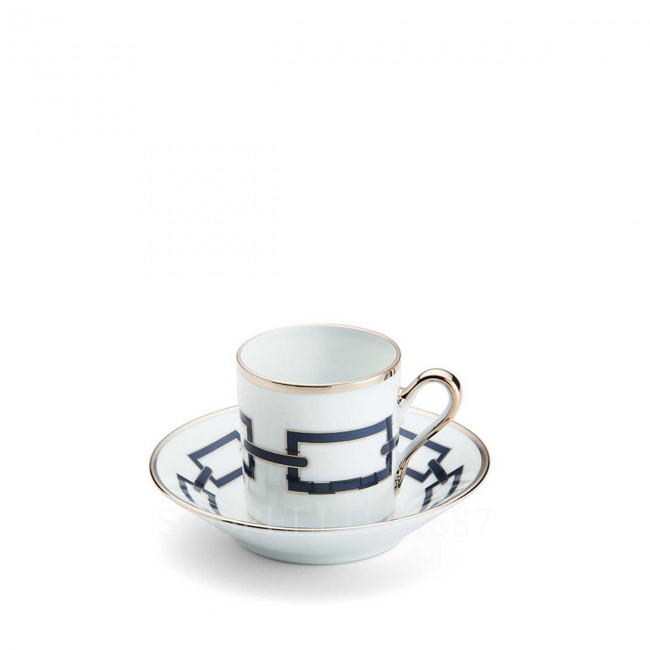 GINORI 1735 Ginori Coffee 컵앤소서 Catene 블루 Ginori 1735 Ginori Coffee Cup and Saucer Catene Blue 01039