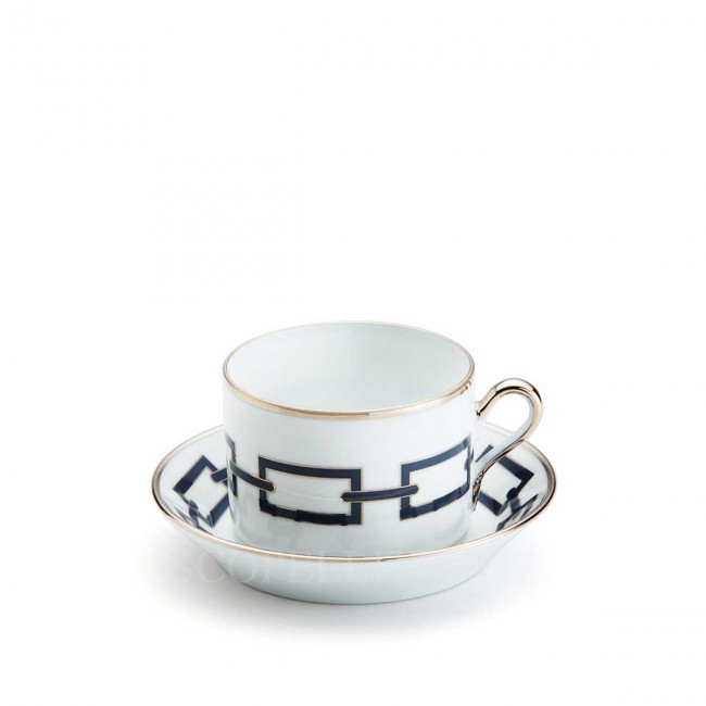 GINORI 1735 Ginori 티 컵앤소서 Catene 블루 Ginori 1735 Ginori Tea Cup and Saucer Catene Blue 01038