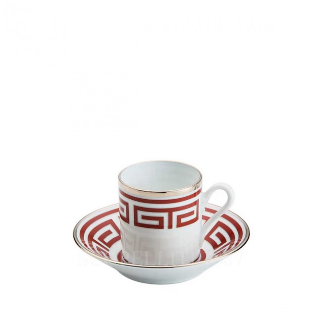GINORI 1735 Coffee 컵앤소서 Labirinto Red Ginori 1735 Coffee Cup and Saucer Labirinto Red 01033
