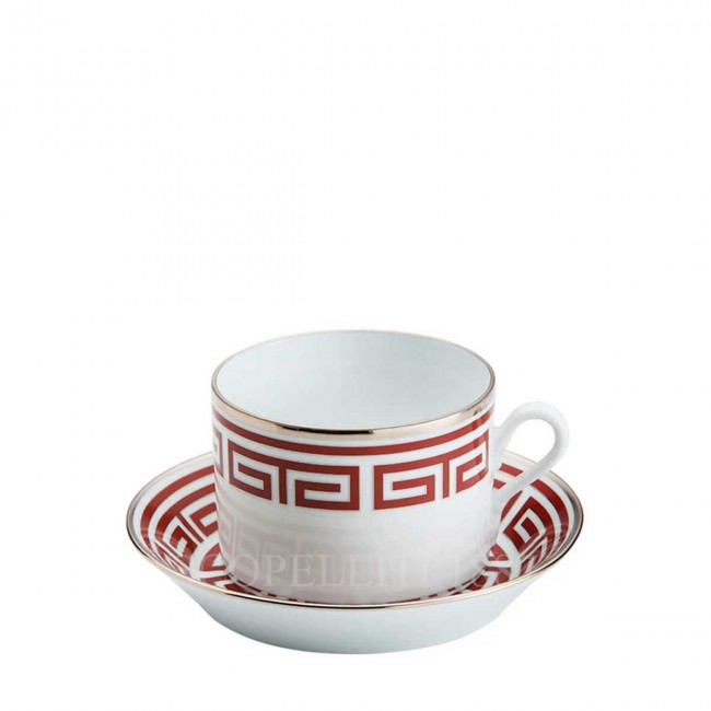 GINORI 1735 티 컵앤소서 Labirinto Red Ginori 1735 Tea Cup and Saucer Labirinto Red 01032