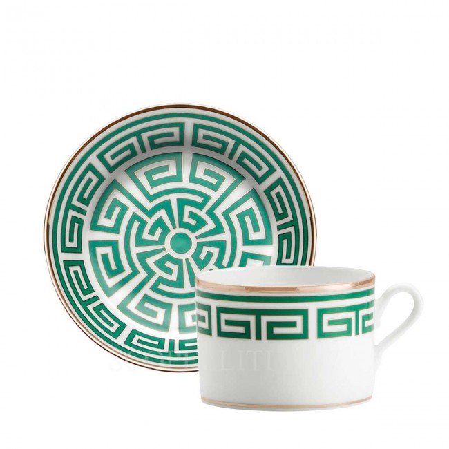 GINORI 1735 티 컵앤소서 Labirinto 그린 Ginori 1735 Tea Cup and Saucer Labirinto Green 01018