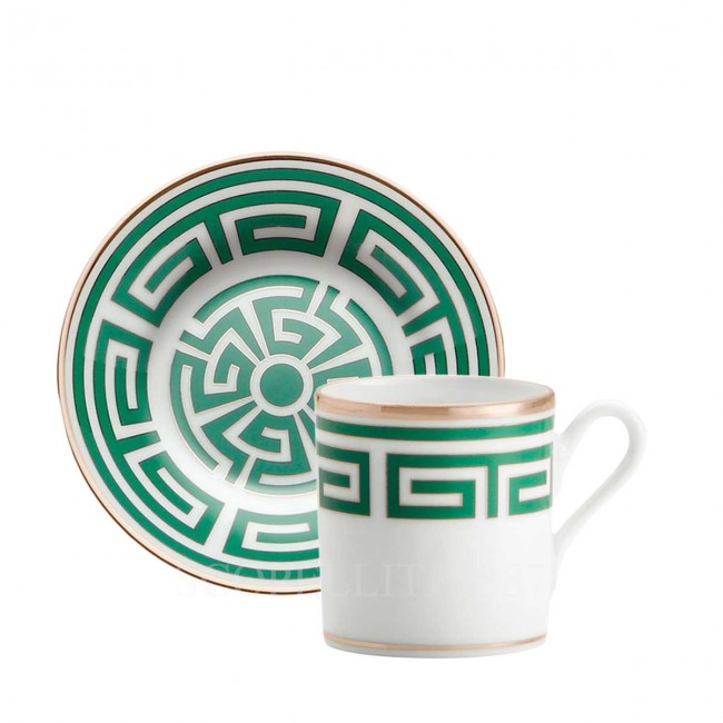 GINORI 1735 Coffee 컵앤소서 Labirinto 그린 Ginori 1735 Coffee Cup and Saucer Labirinto Green 01017