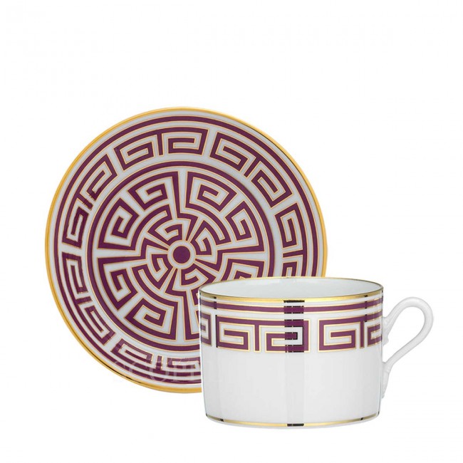 GINORI 1735 티 컵앤소서 Labirinto Amethyst Ginori 1735 Tea Cup and Saucer Labirinto Amethyst 01016