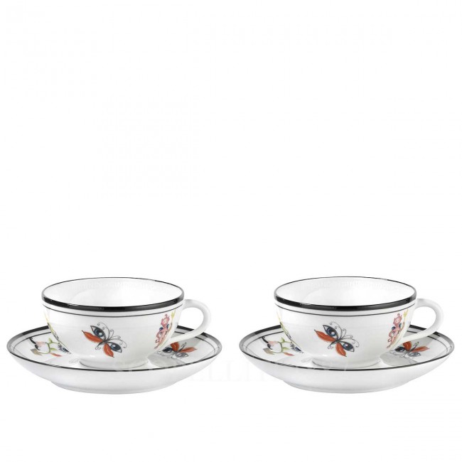 GINORI 1735 Ginori Gift Set of 2 Tea Cups Arcadia 화이트 Ginori 1735 Ginori Gift Set of 2 Tea Cups Arcadia White 01006