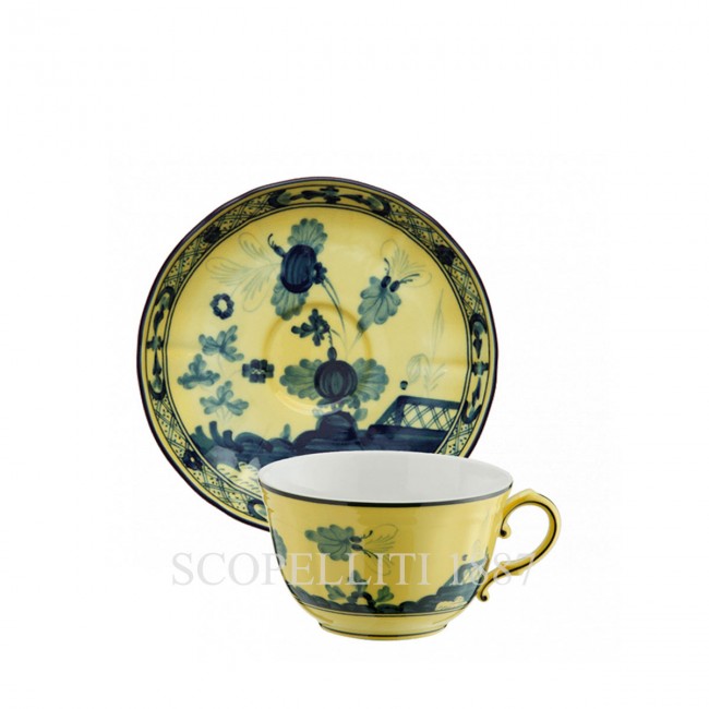 GINORI 1735 티 컵앤소서 오리엔트E Italiano Citrino Ginori 1735 Tea Cup and Saucer Oriente Italiano Citrino 00991