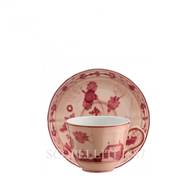 GINORI 1735 Coffee 컵앤소서 오리엔트E Italiano Vermiglio Ginori 1735 Coffee Cup and Saucer Oriente Italiano Vermiglio 00986
