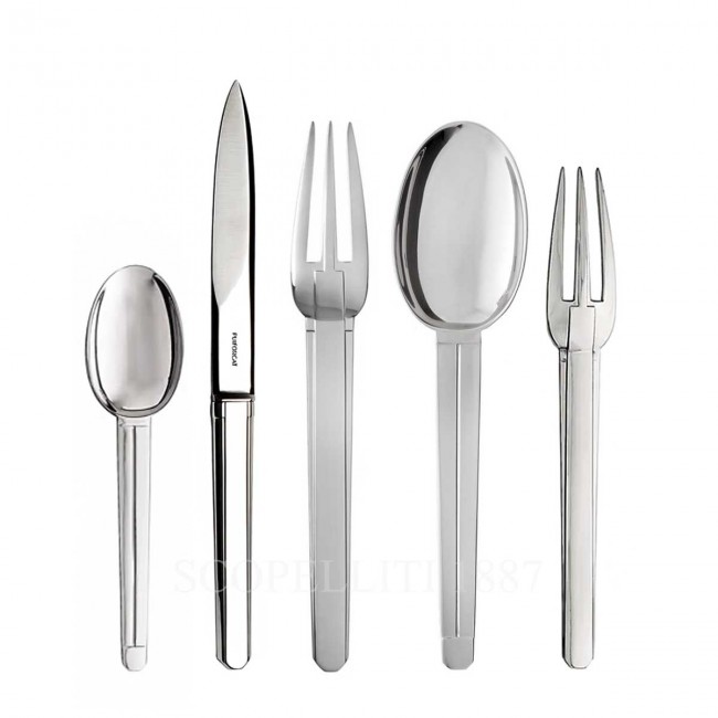 PUIFORCAT Guethary 5 피스 P레이스 Setting 스테인리스 스틸 Puiforcat Guethary 5 Piece Place Setting Stainless Steel 00889