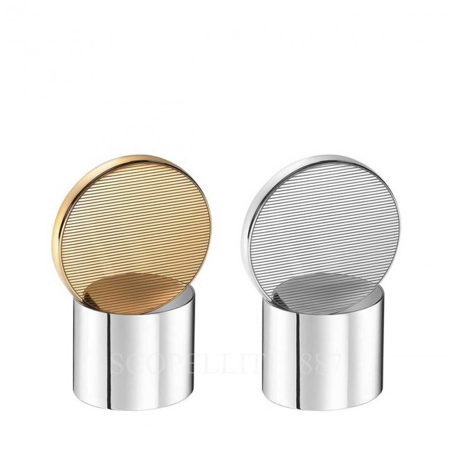 PUIFORCAT Salt and Pepper Mill Set Houlgate 골드 and Sterling 실버 Puiforcat Salt and Pepper Mill Set Houlgate Gold and Sterling Silver 00834