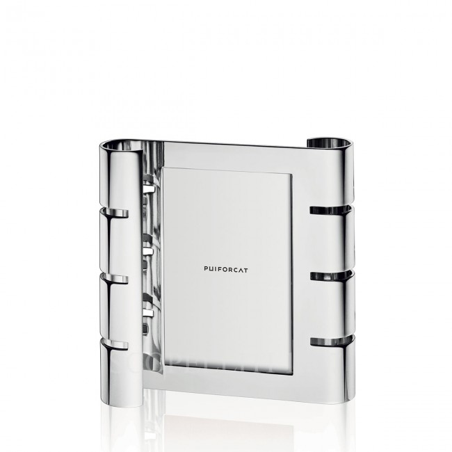 PUIFORCAT Picture 프레임 Ruban Small 버티컬 실버 접시D Puiforcat Picture Frame Ruban Small Vertical Silver Plated 00789