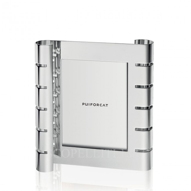 PUIFORCAT Picture 프레임 Ruban 라지 버티컬 실버 접시D Puiforcat Picture Frame Ruban Large Vertical Silver Plated 00788