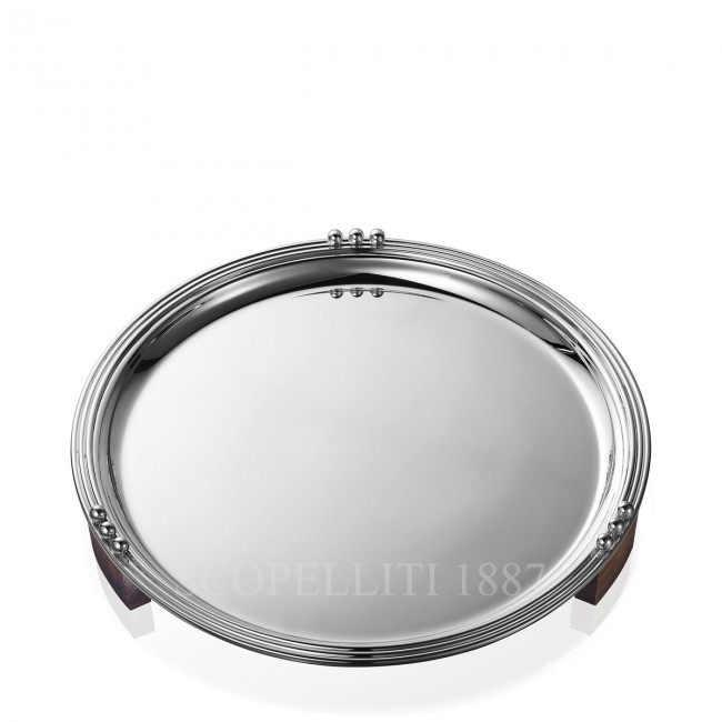 PUIFORCAT Etchea Art Deco 1937 round 트레이 실버 접시 Puiforcat Etchea Art Deco 1937 round Tray Silver Plated 00769
