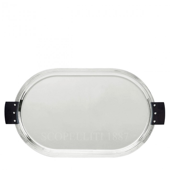 PUIFORCAT Etchea Art Deco 1937 오발 트레이 with wood handle 실버 접시 Puiforcat Etchea Art Deco 1937 Oval Tray with wood handle Silver Plated 00768
