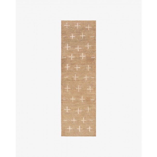 Nordic Knots Jute Cross Runner Cream 00149