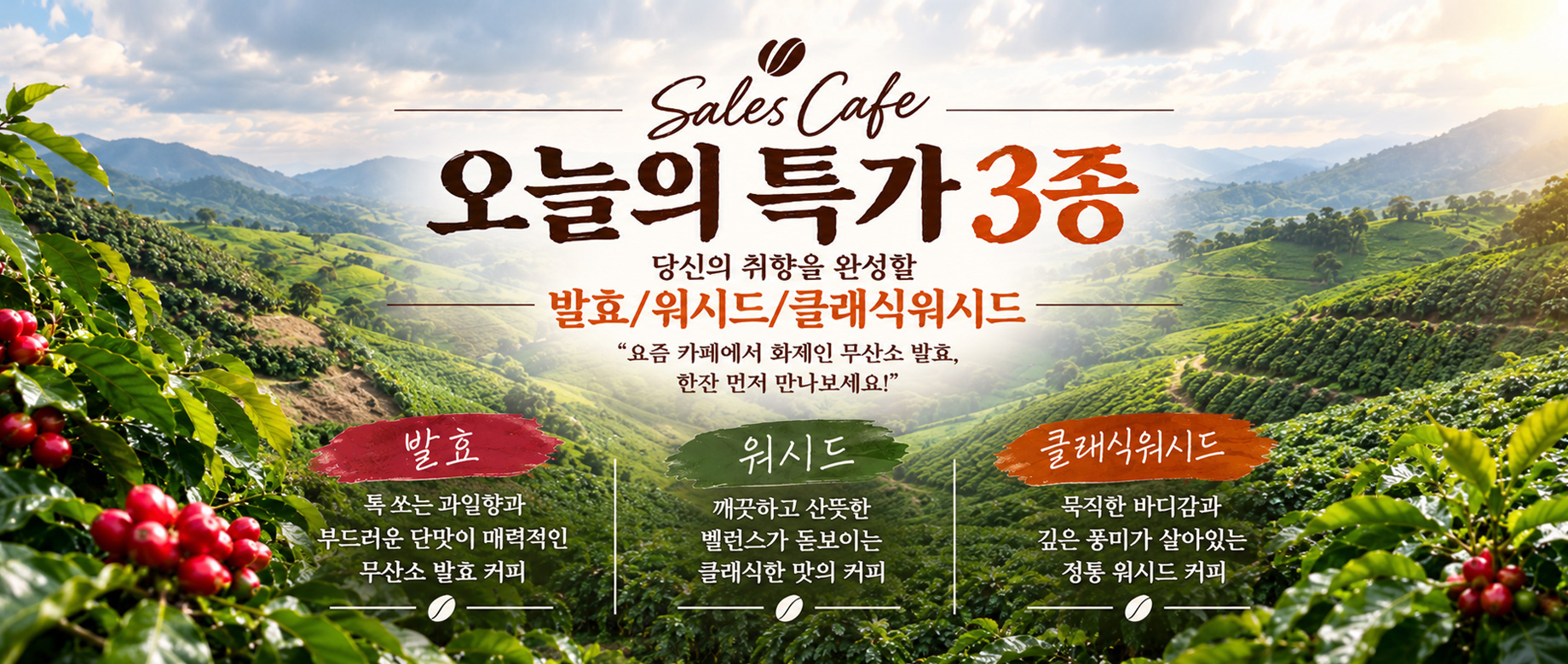 세일즈카페 커피 오늘의특가