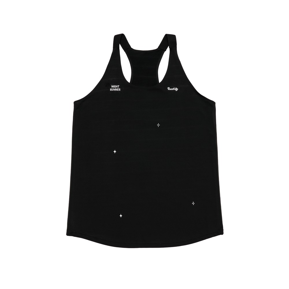 Women's Run The Night Singlet Black