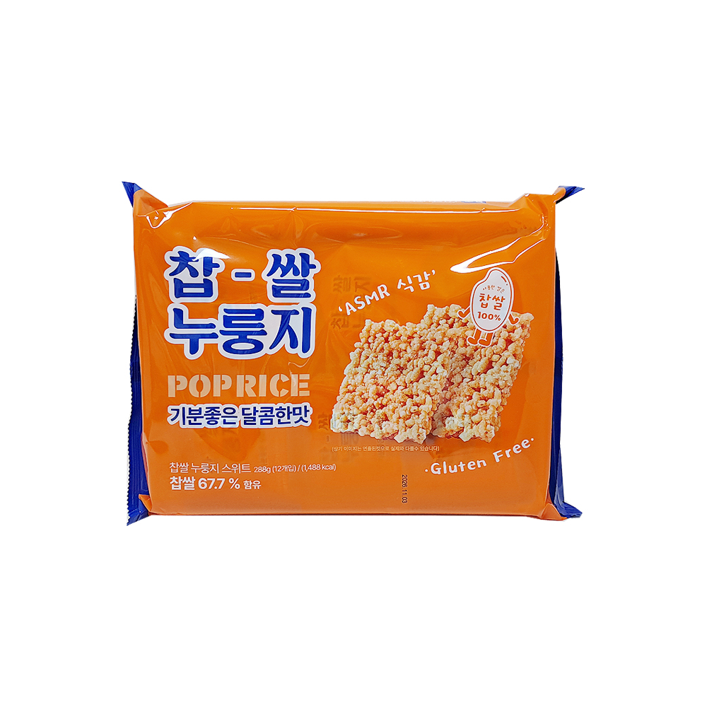 찹쌀 누룽지 스위트/ 무가당 선택 288g(24g×12개입)×14개 무료배송
