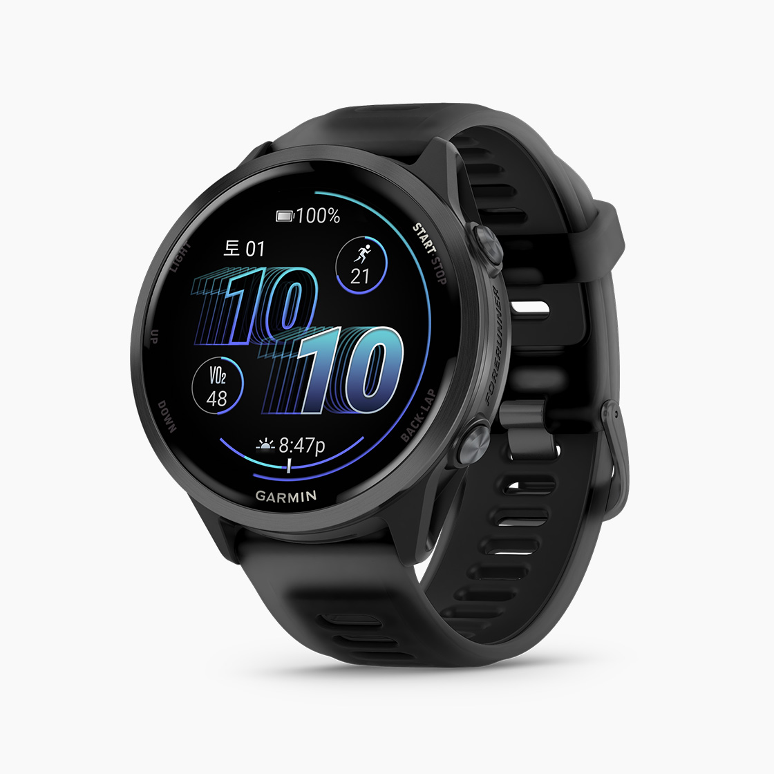 [가민] 포러너 570 러닝 GPS 스마트워치 블랙, 47mm (010-02971-40)