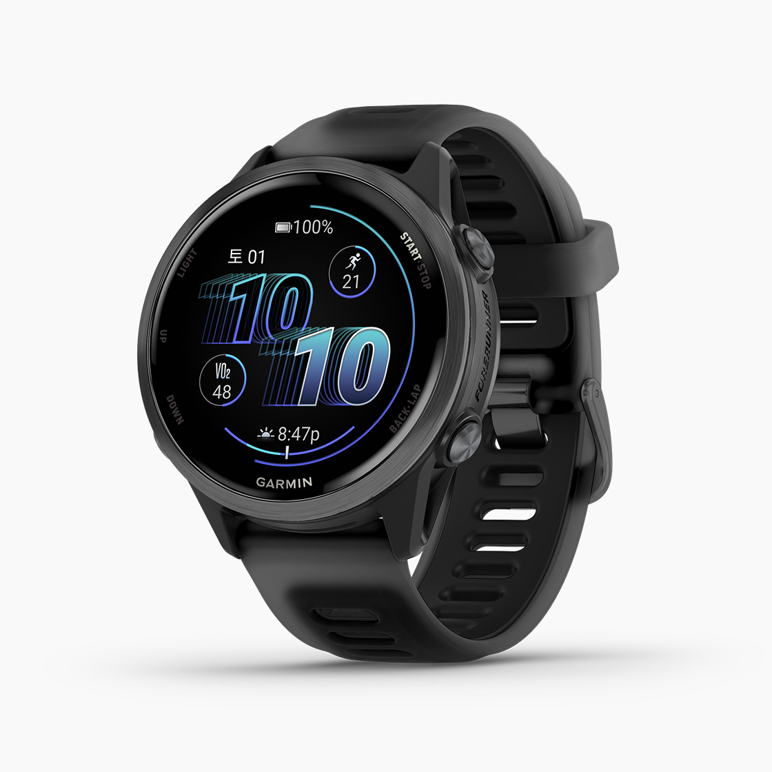 [가민] 포러너 570 러닝 GPS 스마트워치 블랙, 42mm (010-02970-40)