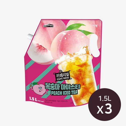 대용량 파우치 복숭아 아이스티 1.5L x 3개