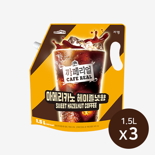 대용량 파우치 아메리카노 헤이즐넛 1.5L x 3개