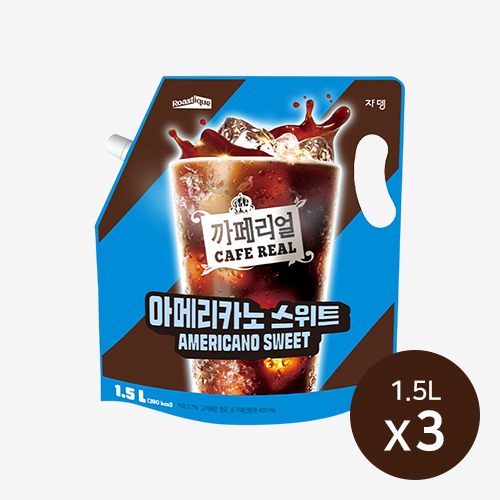 대용량 파우치 아메리카노 스위트1.5L x 3개
