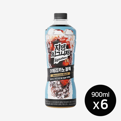 시그니처 아메리카노 블랙 900ml x 6개