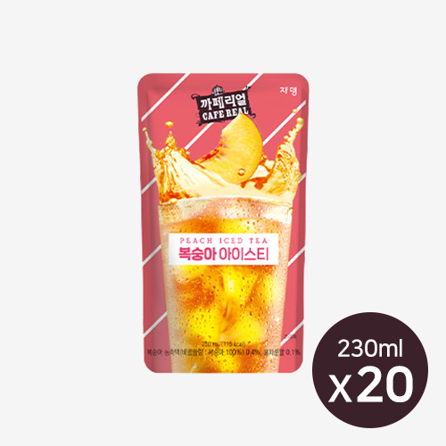 까페리얼 복숭아 아이스티 230ml x 20개