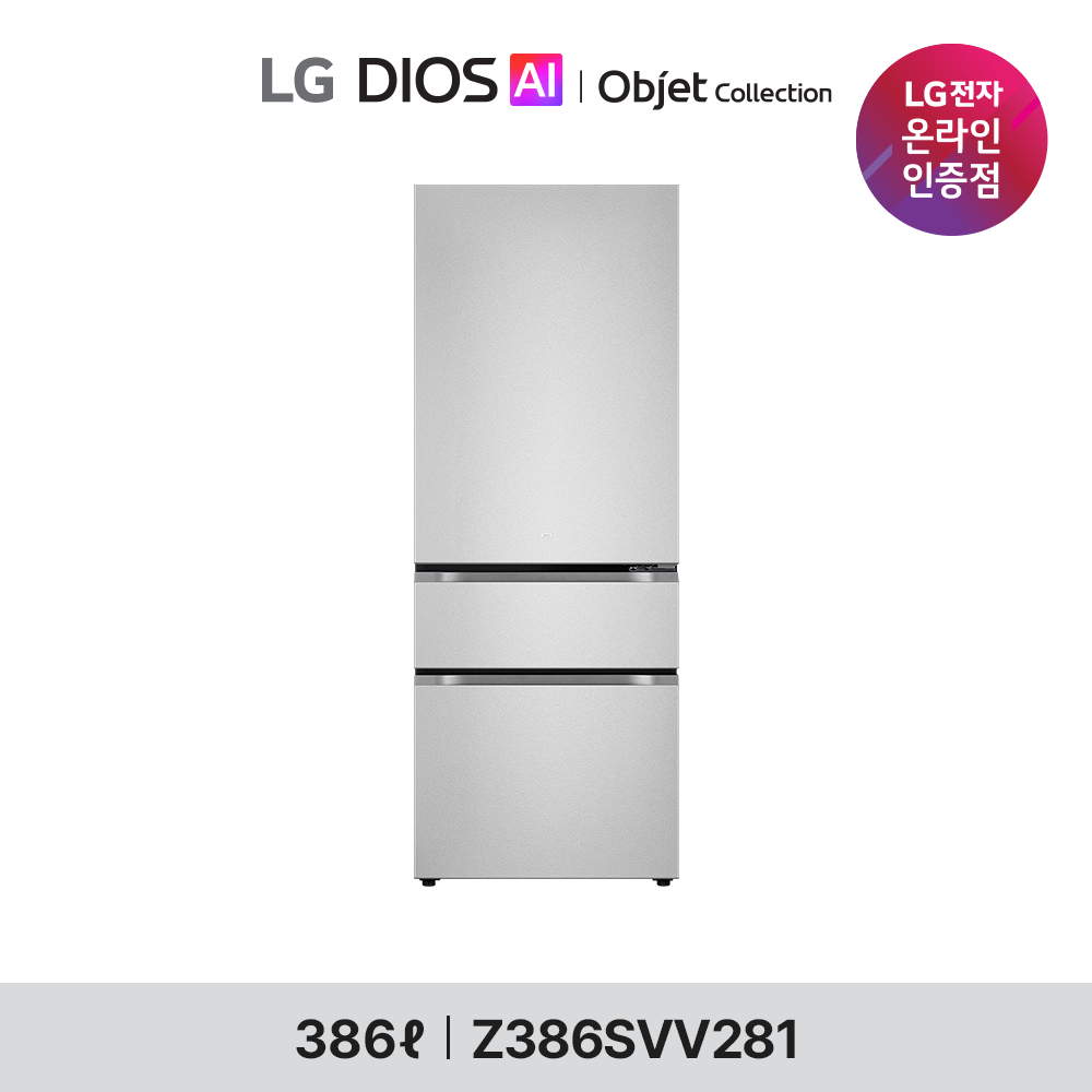 LG 디오스 AI 오브제컬렉션 김치톡톡 386L 김치냉장고
Z386SVV281
