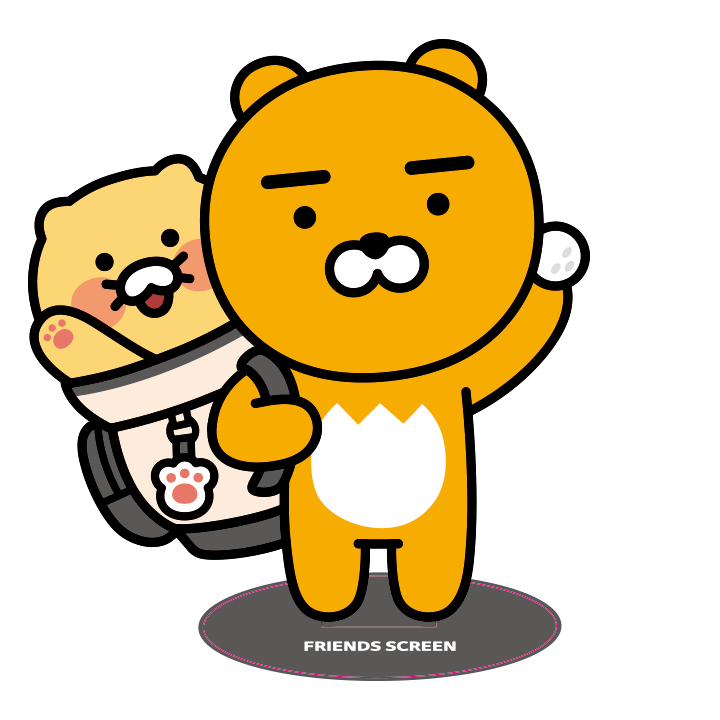 프렌즈 스크린 스탠딩 라이언+춘식 캐디백A (POP)