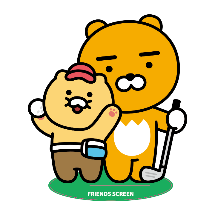 프렌즈 스크린 스탠딩 라이언+춘식 필드B (POP)